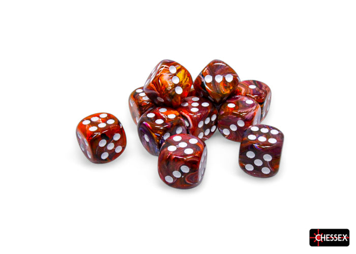 Chessex: Festive Symphony/white 16mm d6 Dice Block
