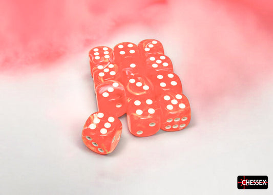 Chessex: Festive Dahlia/white 16mm d6 Dice Block