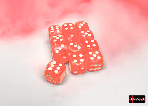 Chessex: Festive Dahlia/white 16mm d6 Dice Block