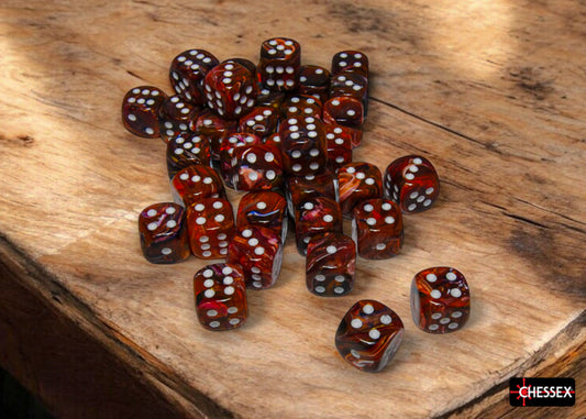 Chessex: Festive Symphony/white 12mm d6 Dice Block (36 dice)