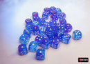 Chessex: Nebula Aura/white Luminary 12mm d6 Dice Block (36 dice)
