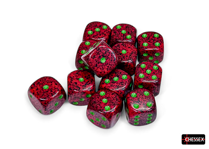 Chessex: Speckled Strawberry 16mm d6 Dice Block