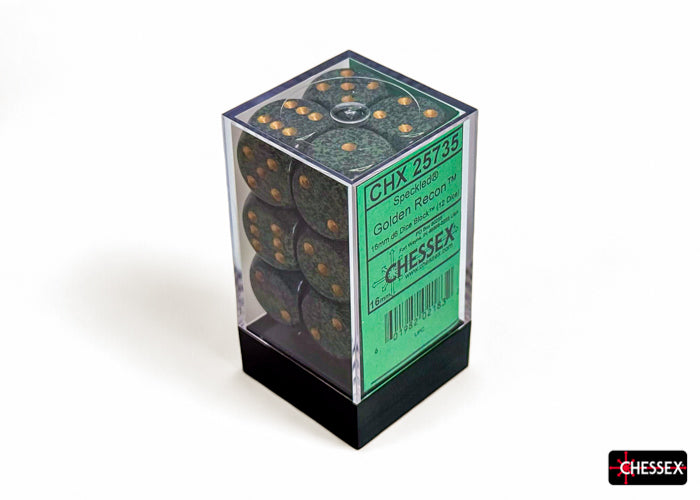 Chessex: Speckled Golden Recon 16mm d6 Dice Block