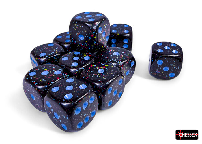Chessex: Speckled Blue Stars 16mm d6 Dice Block