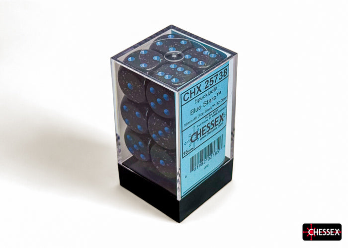 Chessex: Speckled Blue Stars 16mm d6 Dice Block