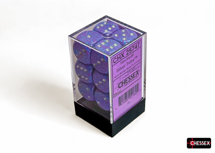 Chessex: Speckled Silver Tetra 16mm d6 Dice Block