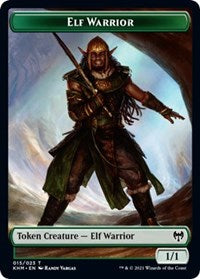 Elf Warrior // Koma's Coil Double-Sided Token [Kaldheim Tokens] | The Clever Kobold