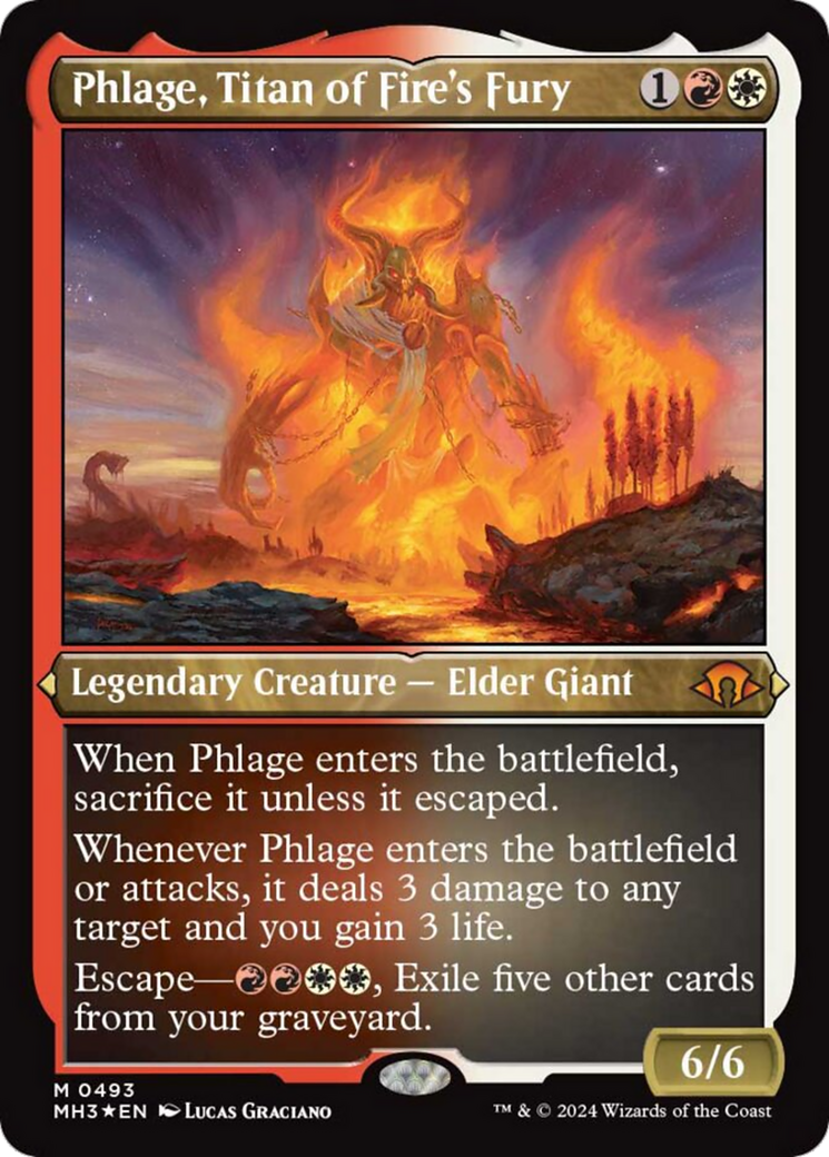 Phlage, Titan of Fire's Fury (Foil Etched) [Modern Horizons 3] | The Clever Kobold