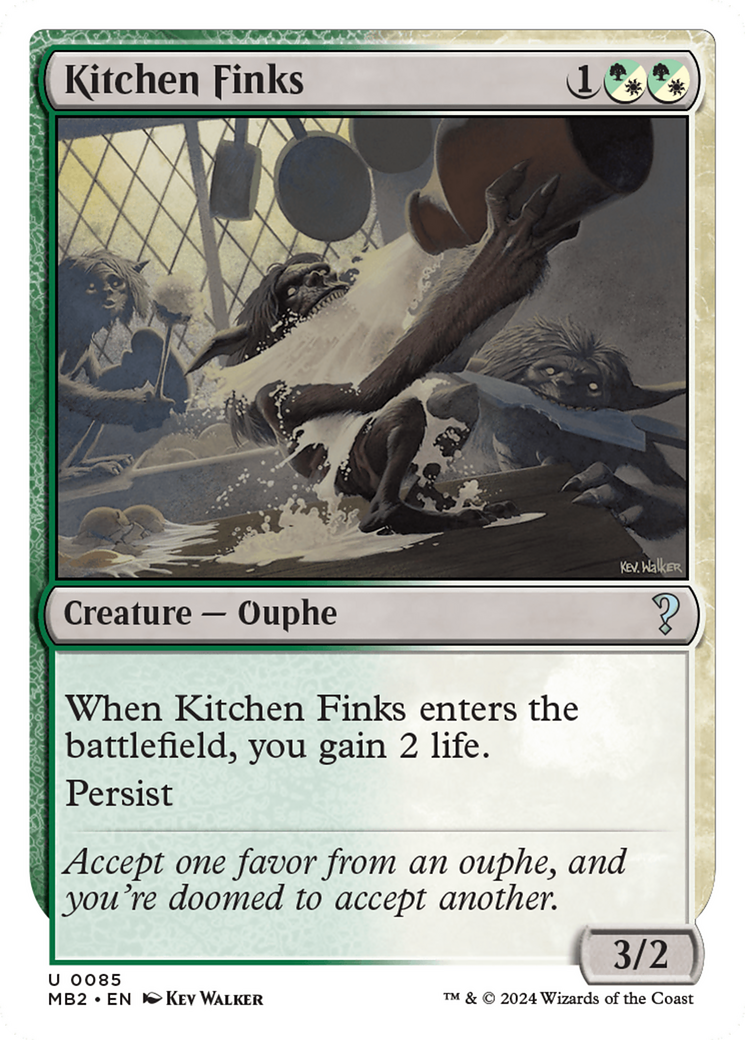 Kitchen Finks (White Border) [Mystery Booster 2] | The Clever Kobold