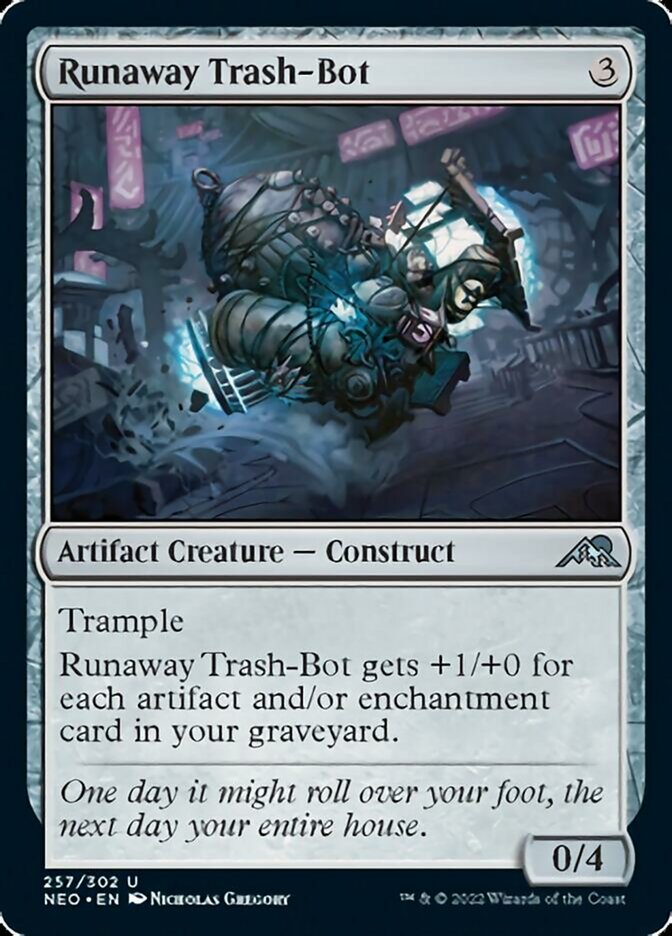 Runaway Trash-Bot [Kamigawa: Neon Dynasty] | The Clever Kobold