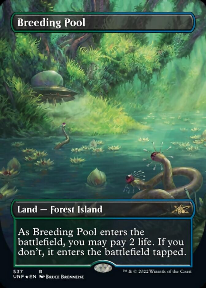 Breeding Pool (Borderless) (Galaxy Foil) [Unfinity] | The Clever Kobold