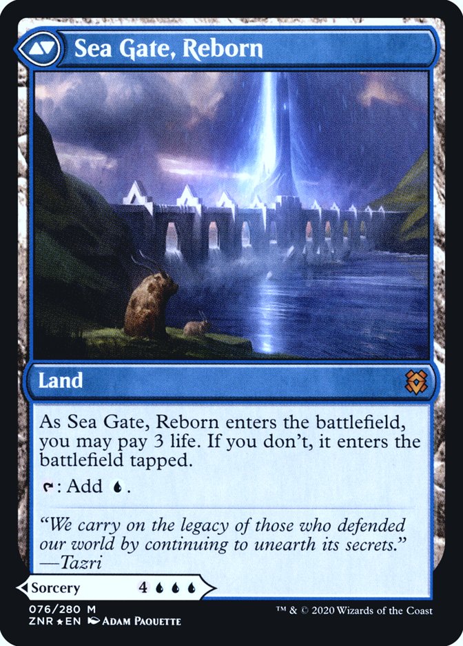 Sea Gate Restoration // Sea Gate, Reborn [Zendikar Rising Prerelease Promos] | The Clever Kobold