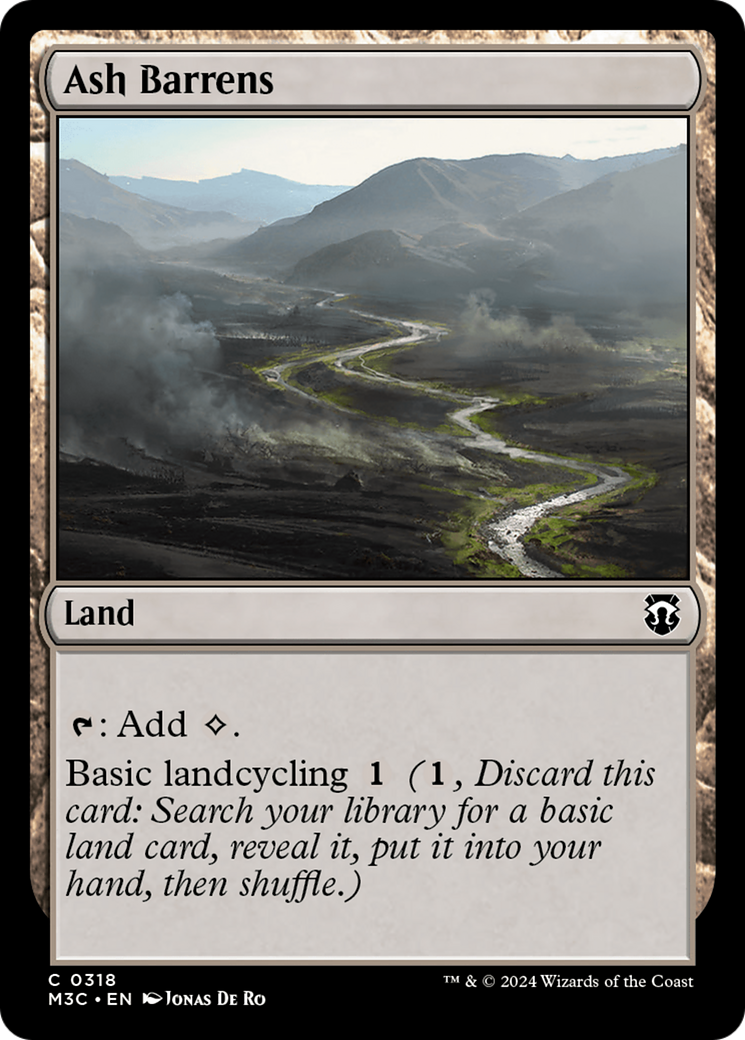 Ash Barrens (Ripple Foil) [Modern Horizons 3 Commander] | The Clever Kobold