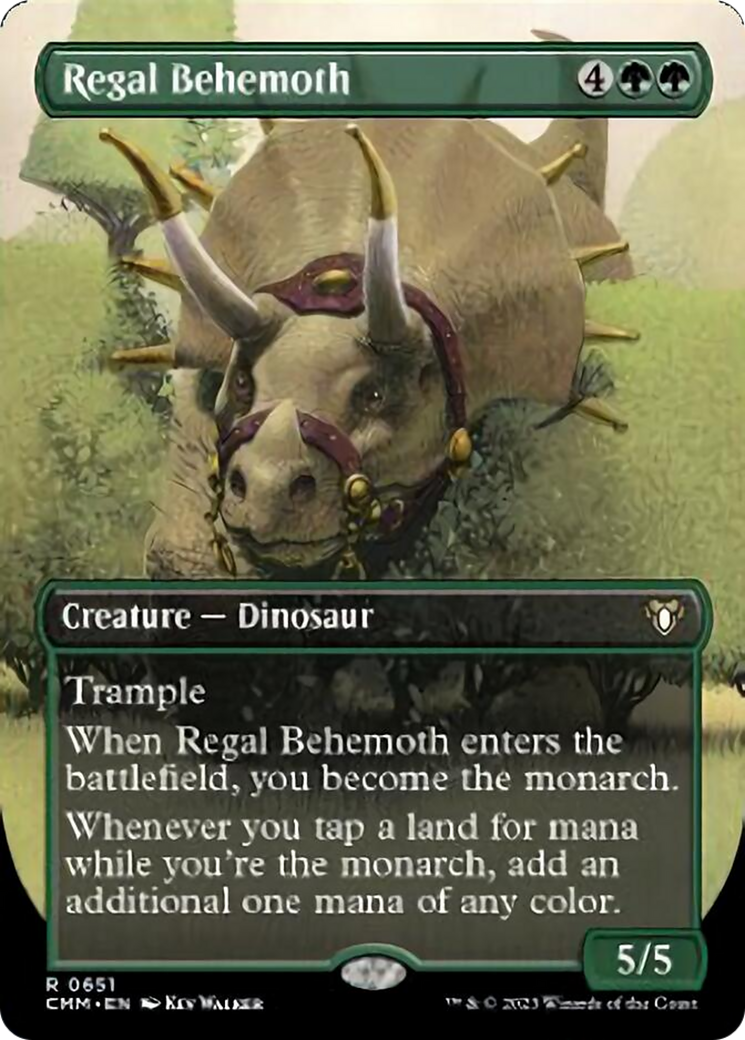 Regal Behemoth (Borderless Alternate Art) [Commander Masters] | The Clever Kobold