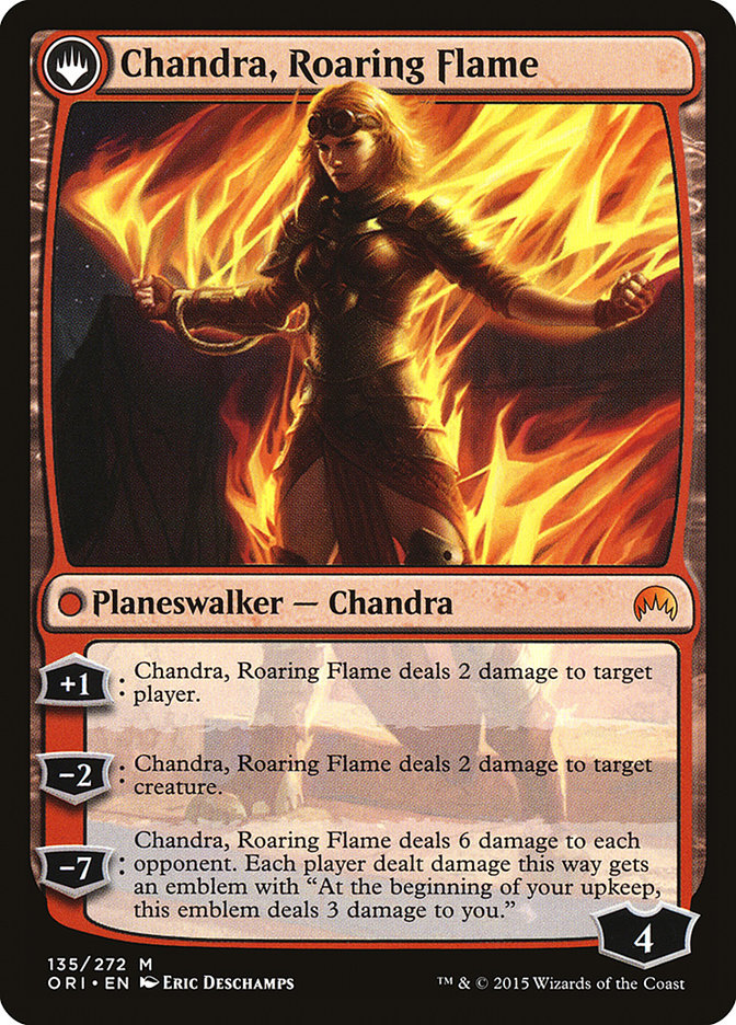 Chandra, Fire of Kaladesh // Chandra, Roaring Flame [Magic Origins] | The Clever Kobold