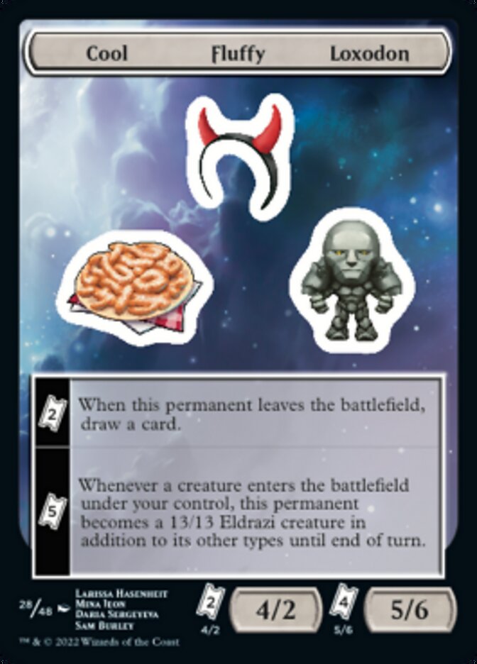 Cool Fluffy Loxodon [Unfinity Stickers] | The Clever Kobold