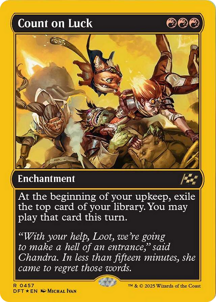 Count on Luck (First-Place Foil) [Aetherdrift] | The Clever Kobold