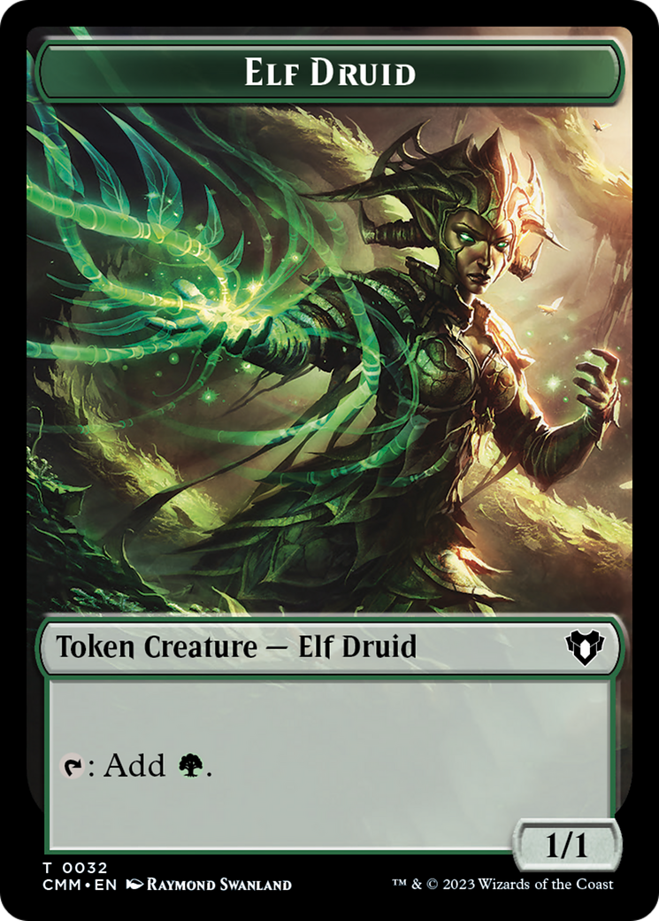 Elf Druid Token [Commander Masters Tokens] | The Clever Kobold