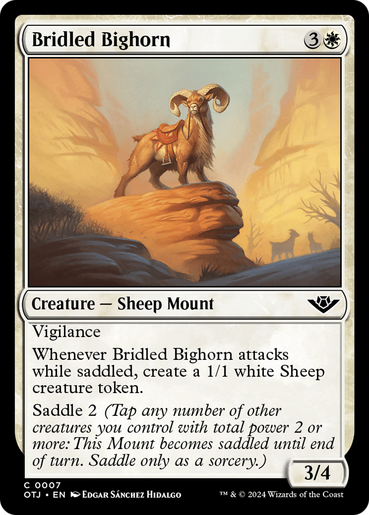 Bridled Bighorn [Outlaws of Thunder Junction] | The Clever Kobold