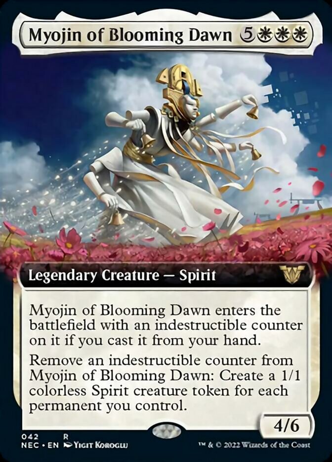 Myojin of Blooming Dawn (Extended Art) [Kamigawa: Neon Dynasty Commander] | The Clever Kobold