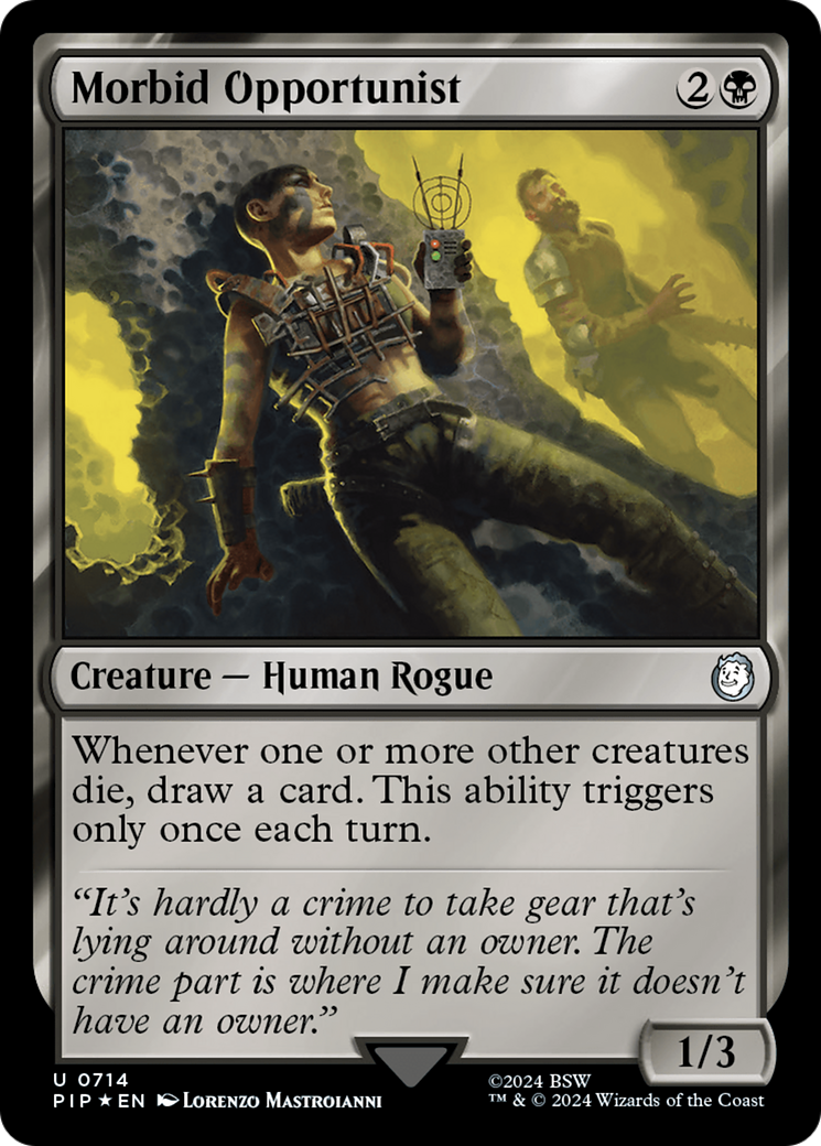 Morbid Opportunist (Surge Foil) [Fallout] | The Clever Kobold