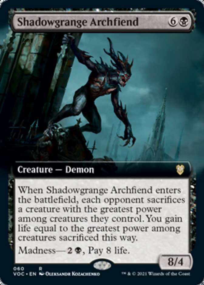 Shadowgrange Archfiend (Extended Art) [Innistrad: Crimson Vow Commander] | The Clever Kobold