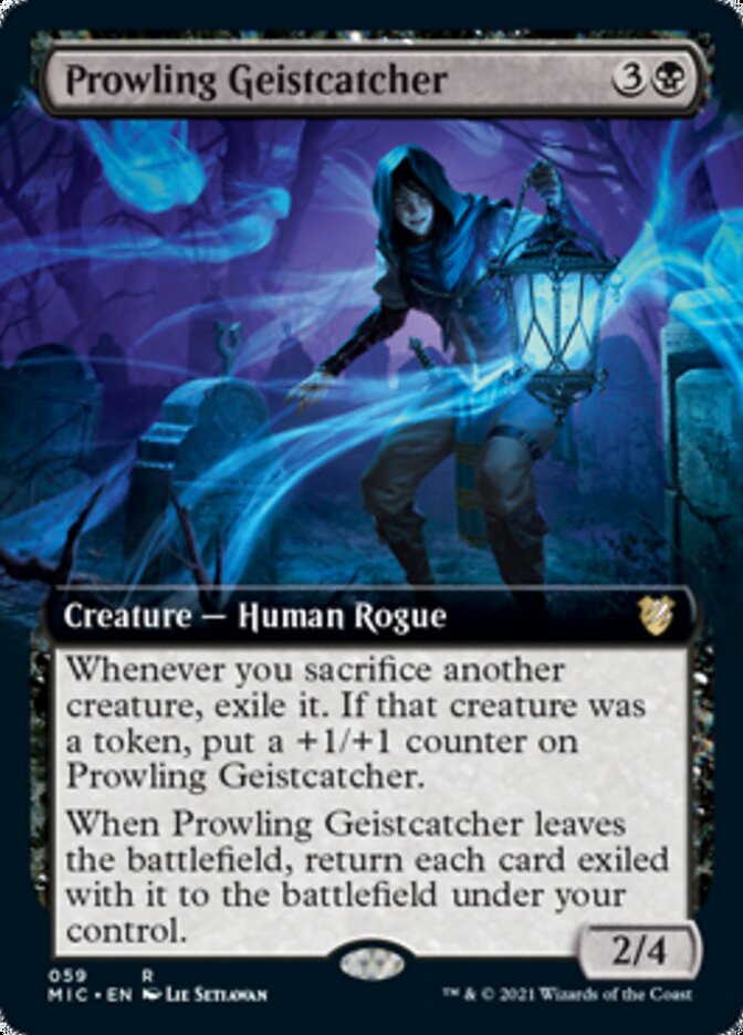 Prowling Geistcatcher (Extended Art) [Innistrad: Midnight Hunt Commander] | The Clever Kobold