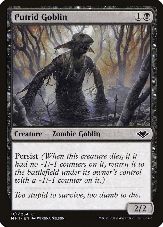 Putrid Goblin [Modern Horizons] | The Clever Kobold