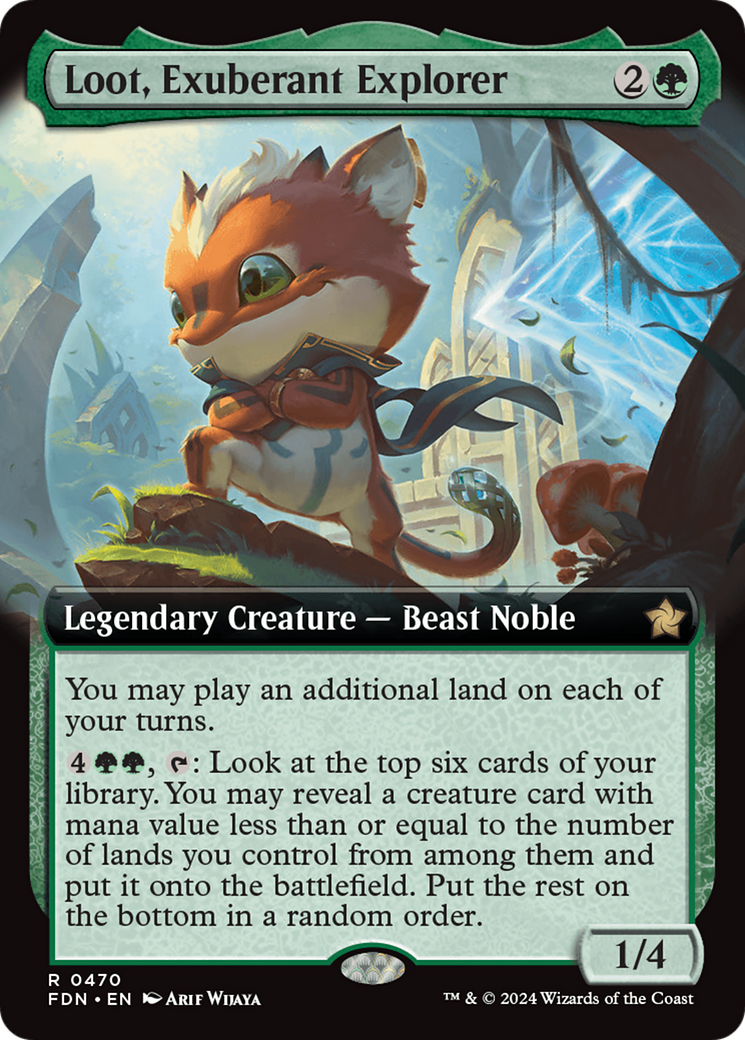 Loot, Exuberant Explorer (Extended Art) [Foundations] | The Clever Kobold