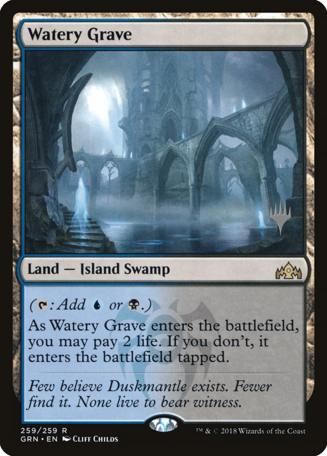 Watery Grave (Promo Pack) [Guilds of Ravnica Promos] | The Clever Kobold