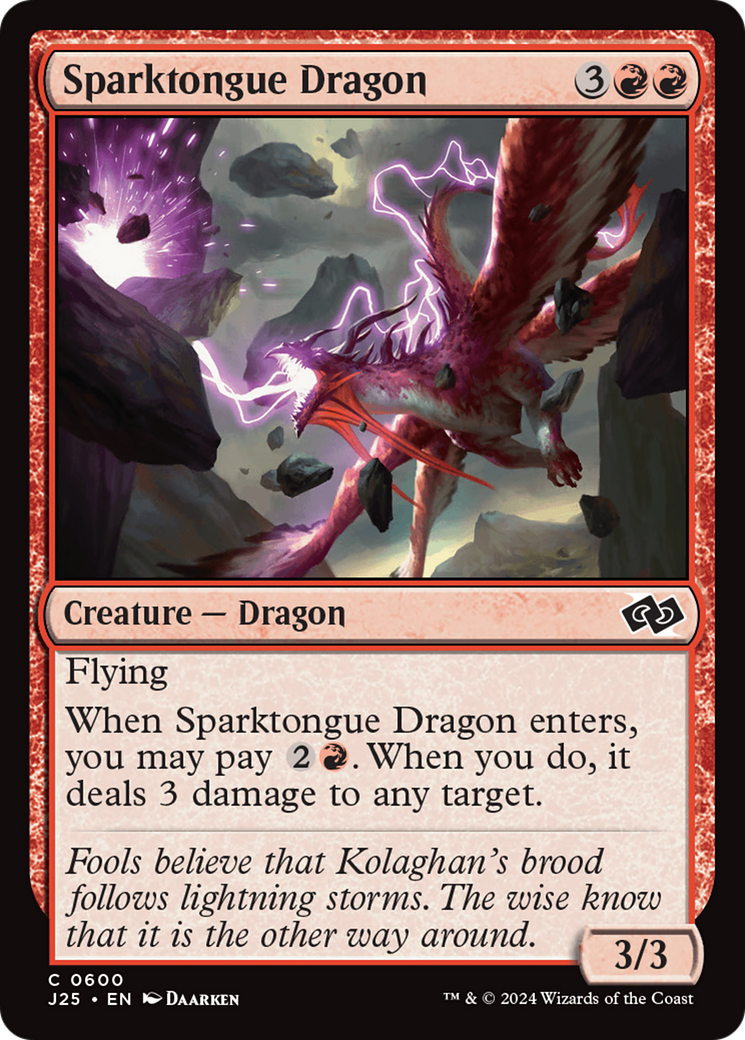 Sparktongue Dragon [Foundations Jumpstart] | The Clever Kobold