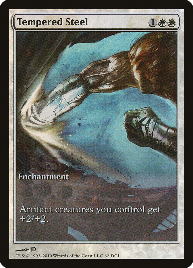 Tempered Steel (Game Day) (Extended Art) [Scars of Mirrodin Promos] | The Clever Kobold