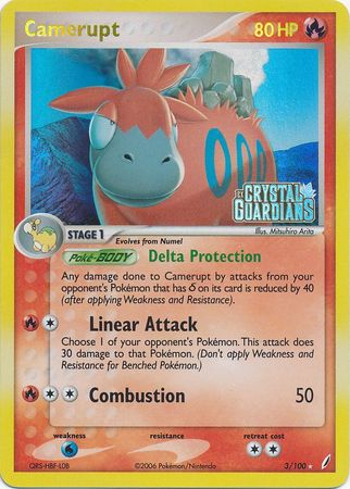 Camerupt (3/100) (Stamped) [EX: Crystal Guardians] | The Clever Kobold