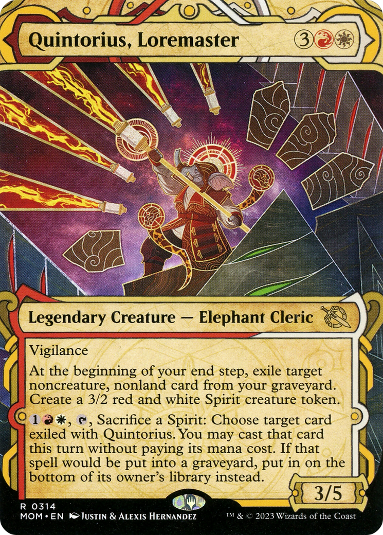 Quintorius, Loremaster (Showcase Planar Booster Fun) [March of the Machine] | The Clever Kobold