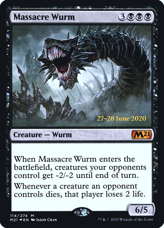 Massacre Wurm [Core Set 2021 Prerelease Promos] | The Clever Kobold