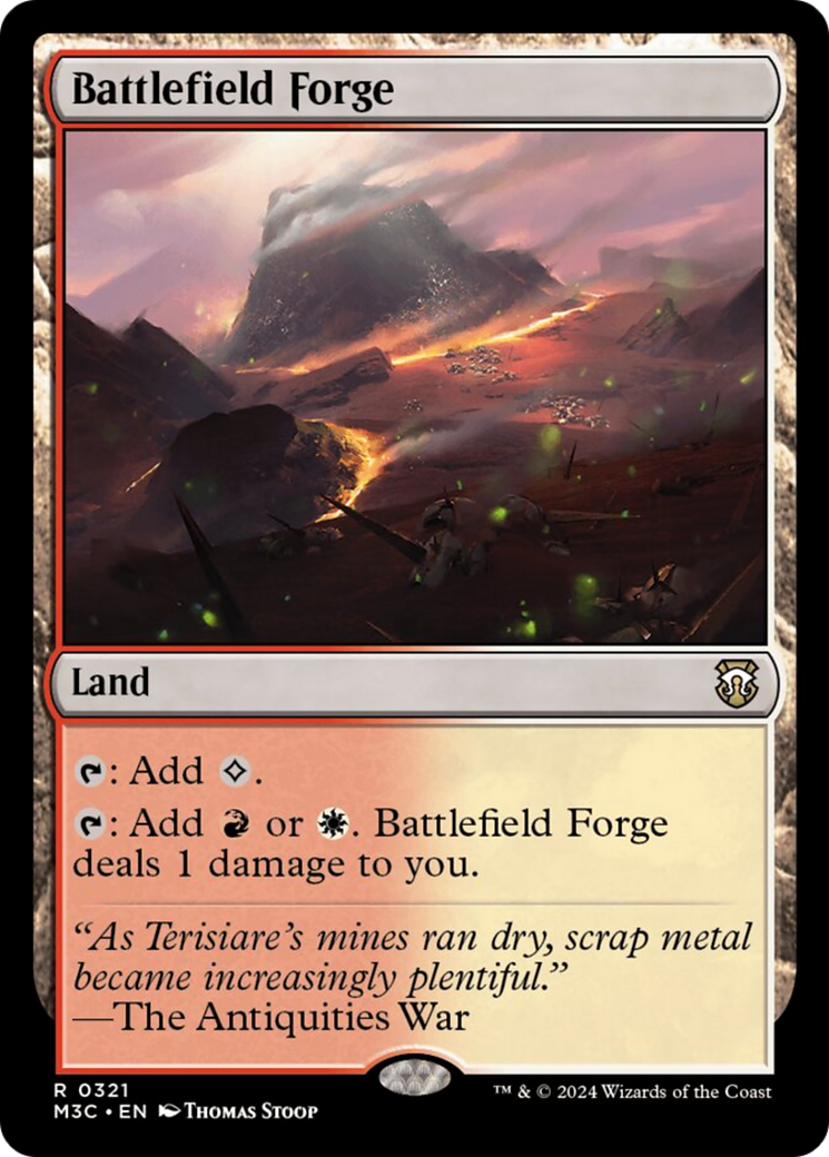 Battlefield Forge (Ripple Foil) [Modern Horizons 3 Commander] | The Clever Kobold