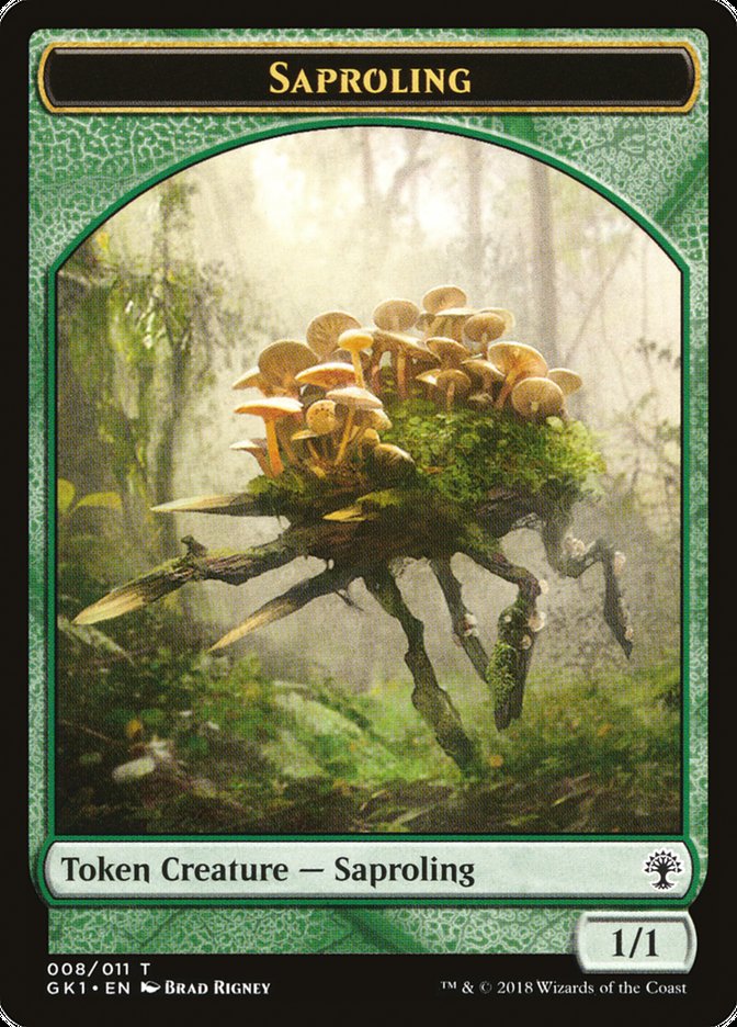 Voja // Saproling Double-Sided Token [Guilds of Ravnica Guild Kit Tokens] | The Clever Kobold