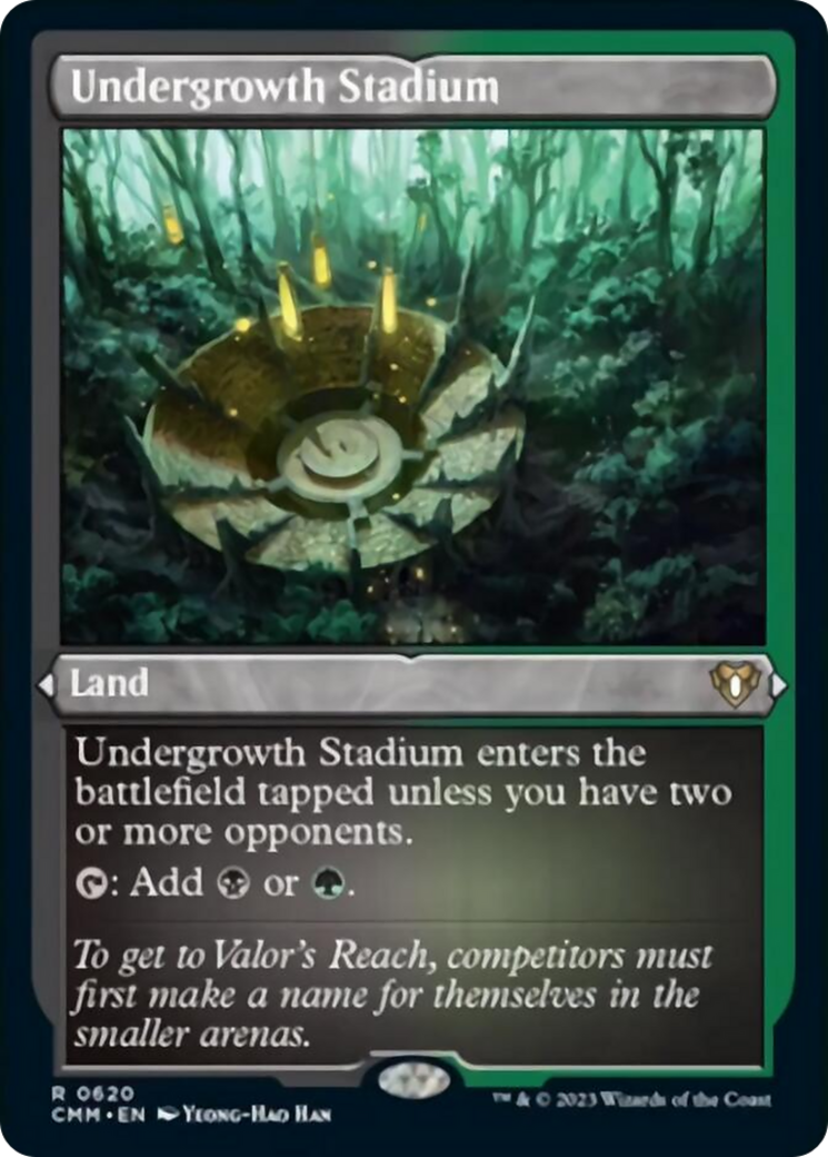 Undergrowth Stadium (Foil Etched) [Commander Masters] | The Clever Kobold