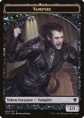 Vampire // Zombie Double-Sided Token [Commander 2017 Tokens] | The Clever Kobold