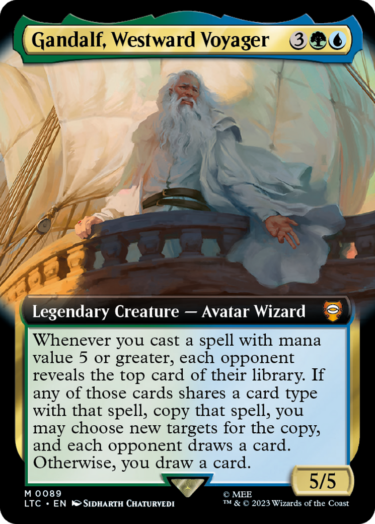 Gandalf, Westward Voyager (Extended Art) [The Lord of the Rings: Tales of Middle-Earth Commander] | The Clever Kobold