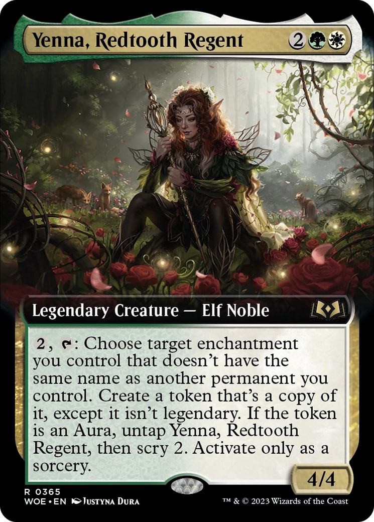 Yenna, Redtooth Regent (Extended Art) [Wilds of Eldraine] | The Clever Kobold