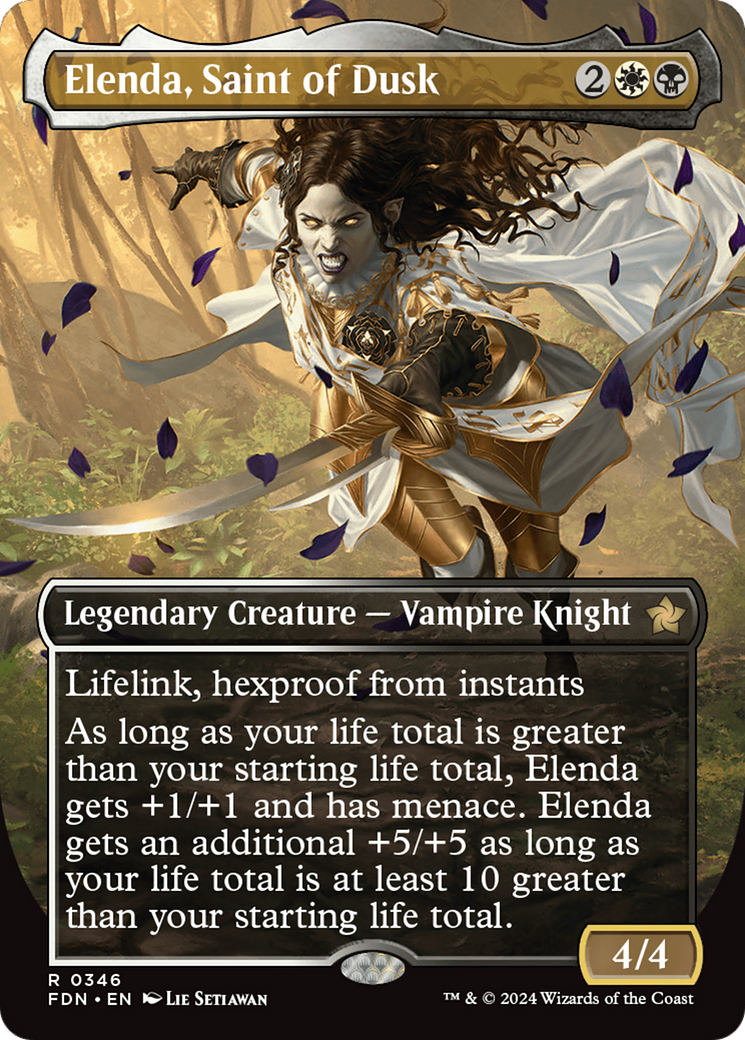 Elenda, Saint of Dusk (Borderless) [Foundations] | The Clever Kobold