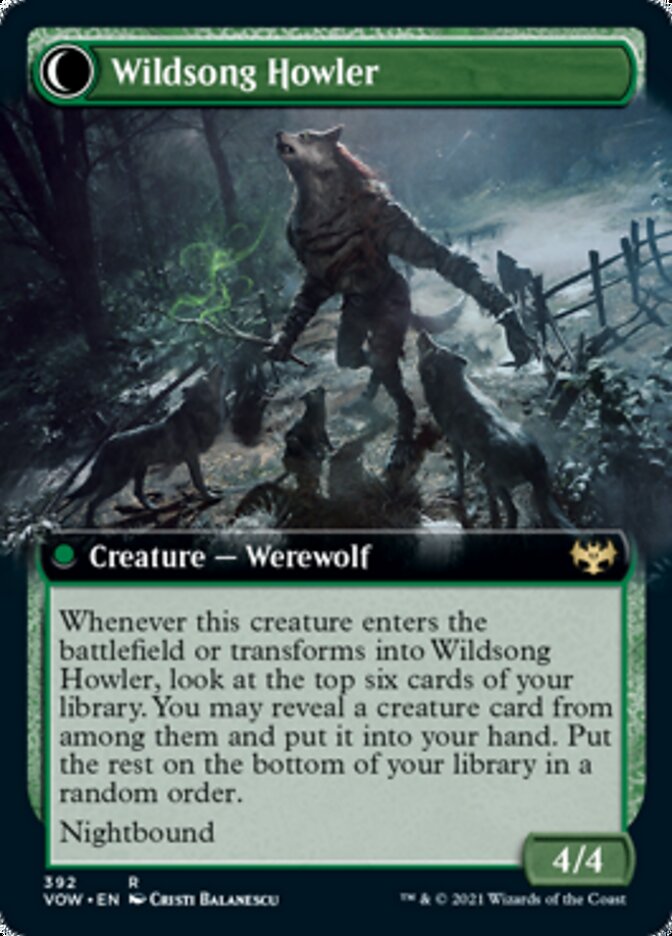 Howlpack Piper // Wildsong Howler (Extended Art) [Innistrad: Crimson Vow] | The Clever Kobold