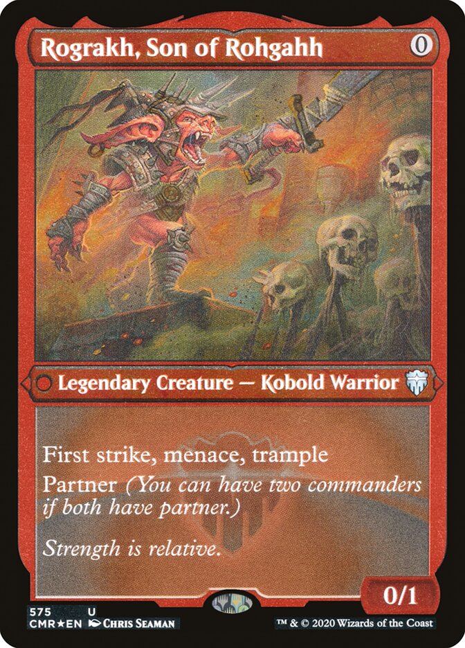 Rograkh, Son of Rohgahh (Etched) [Commander Legends] | The Clever Kobold