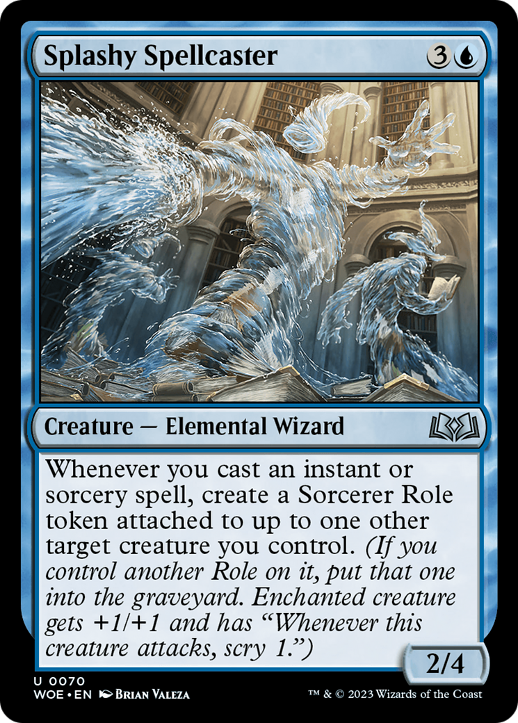 Splashy Spellcaster [Wilds of Eldraine] | The Clever Kobold