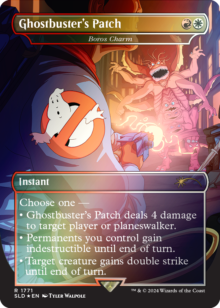 Ghostbuster's Patch - Boros Charm (Rainbow Foil) [Secret Lair Drop Series] | The Clever Kobold