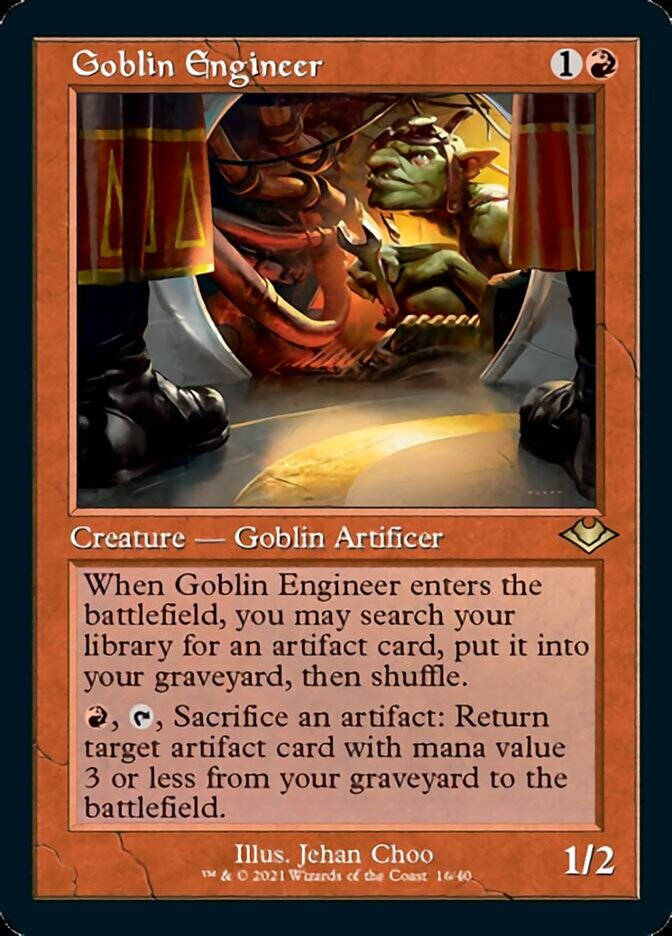 Goblin Engineer (Retro Foil Etched) [Modern Horizons] | The Clever Kobold