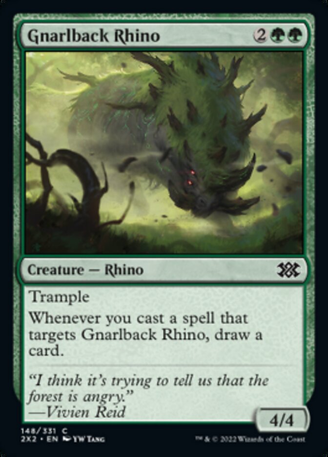 Gnarlback Rhino [Double Masters 2022] | The Clever Kobold