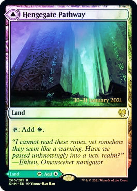 Hengegate Pathway // Mistgate Pathway [Kaldheim Prerelease Promos] | The Clever Kobold