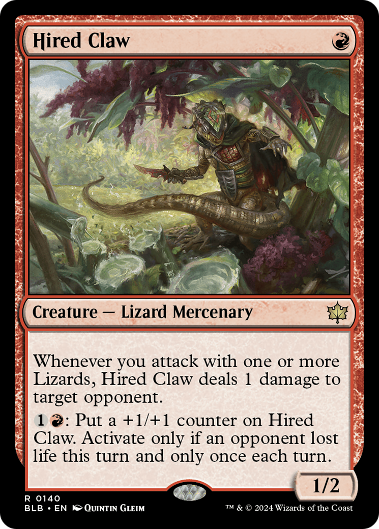 Hired Claw [Bloomburrow] | The Clever Kobold